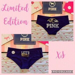 VS PINK VINTAGE Y2K LIMITED EDITION BALTIMORE RAVENS LOW RISE HIPSTER PANTY RARE